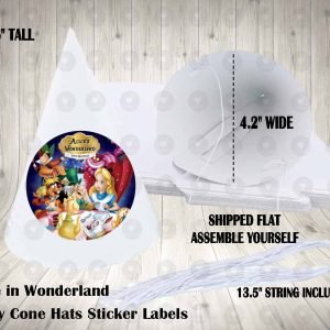 Alice in Wonderland Personalized Cone Hats