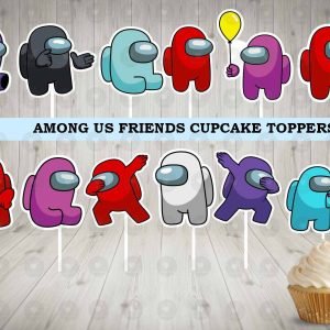 Among Us Friends Cupcake Toppers