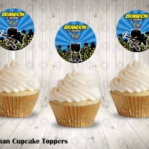 Batman Kawaii Cupcake Toppers