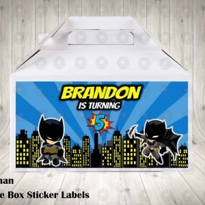 Batman Kawaii Labels for Gable Boxes