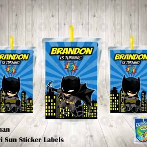 Batman Kawaii Capri Sun Labels
