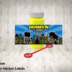 Batman Kawaii Bubble Labels