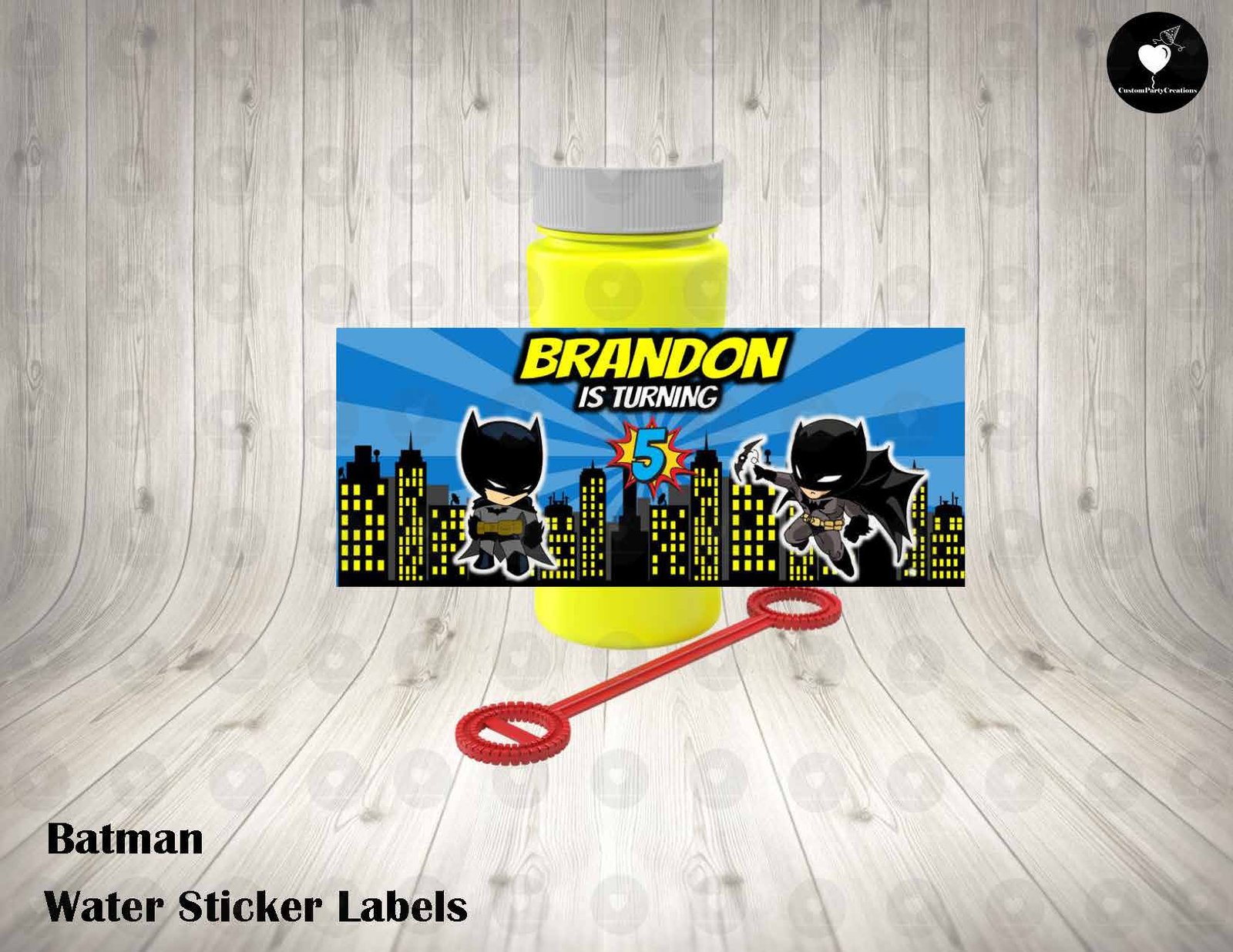 Batman Kawaii Bubble Labels 1 Batman Kawaii Bubble Labels