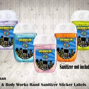 Batman Kawaii Bath & Body Works Hand Sanitizer Sticker Labels