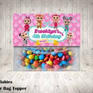 Cry Babies Favor Bag Toppers