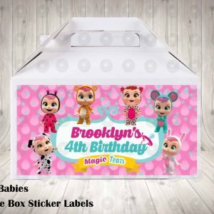 Cry Babies Labels for Gable Boxes