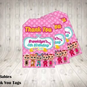Cry Babies Thank You Tags