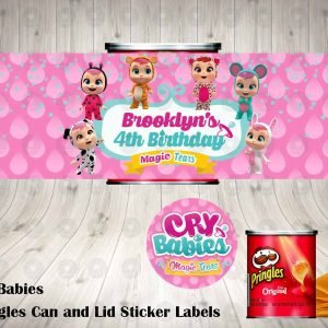 Cry Babies Pringles Can and Lid Labels