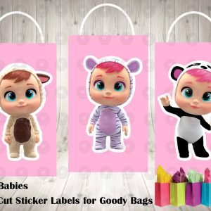 Cry Babies Die Cut Goody Bag Labels