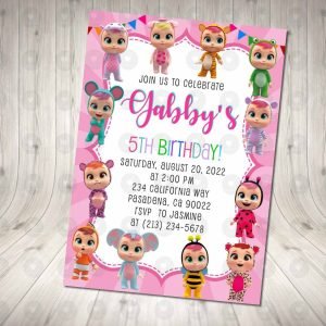 Cry Babies Invitation Birthday Party