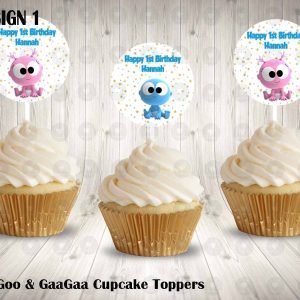 GooGoo GaaGaa Round Cupcake Toppers