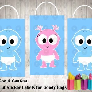 GooGoo GaaGaa Die Cut Goody Bag Labels
