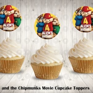 Alvin and the Chipmunks The Movie Fun Colorful Round Cupcake Toppers