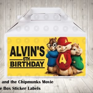 Alvin and the Chipmunks The Movie Fun Colorful Labels for Gable Boxes