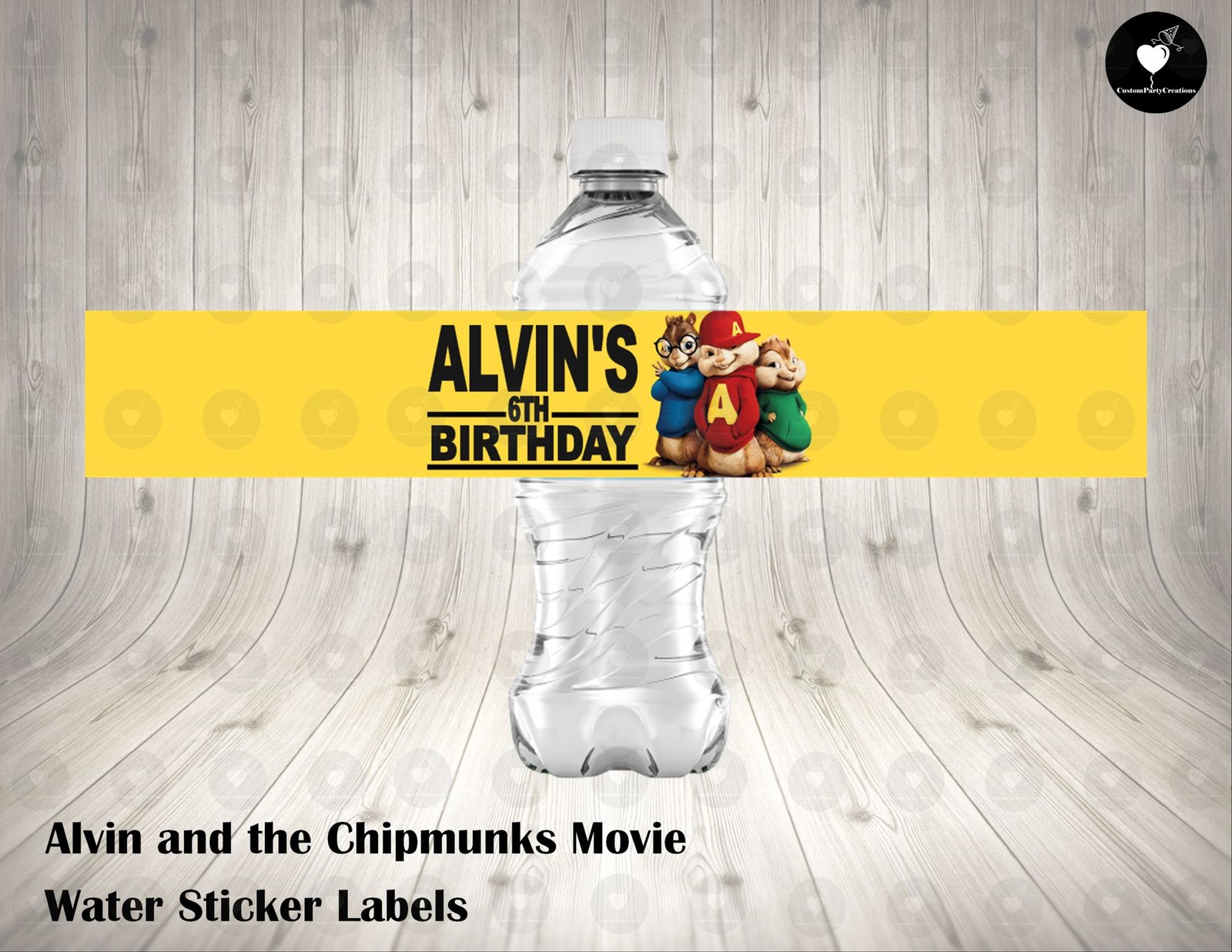 Alvin and the Chipmunks The Movie Fun Colorful Water Labels 1 Alvin and the Chipmunks The Movie Fun Colorful Water Labels