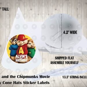 Alvin and the Chipmunks The Movie Fun Colorful Personalized Cone Hats
