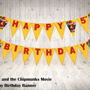 Alvin and the Chipmunks The Movie Fun Colorful Birthday Party Banner