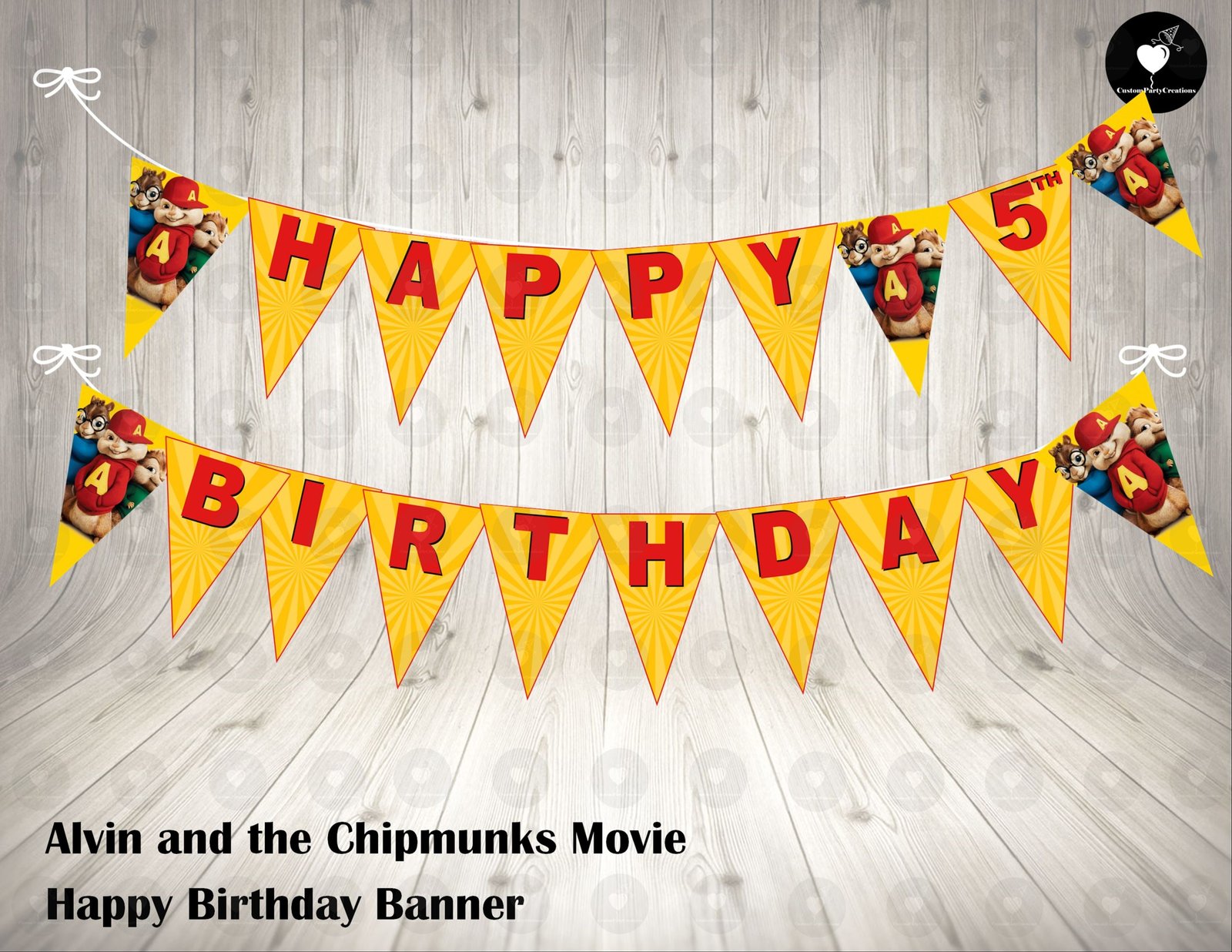 Alvin and the Chipmunks The Movie Fun Colorful Birthday Party Banner 1 Alvin and the Chipmunks The Movie Fun Colorful Birthday Party Banner