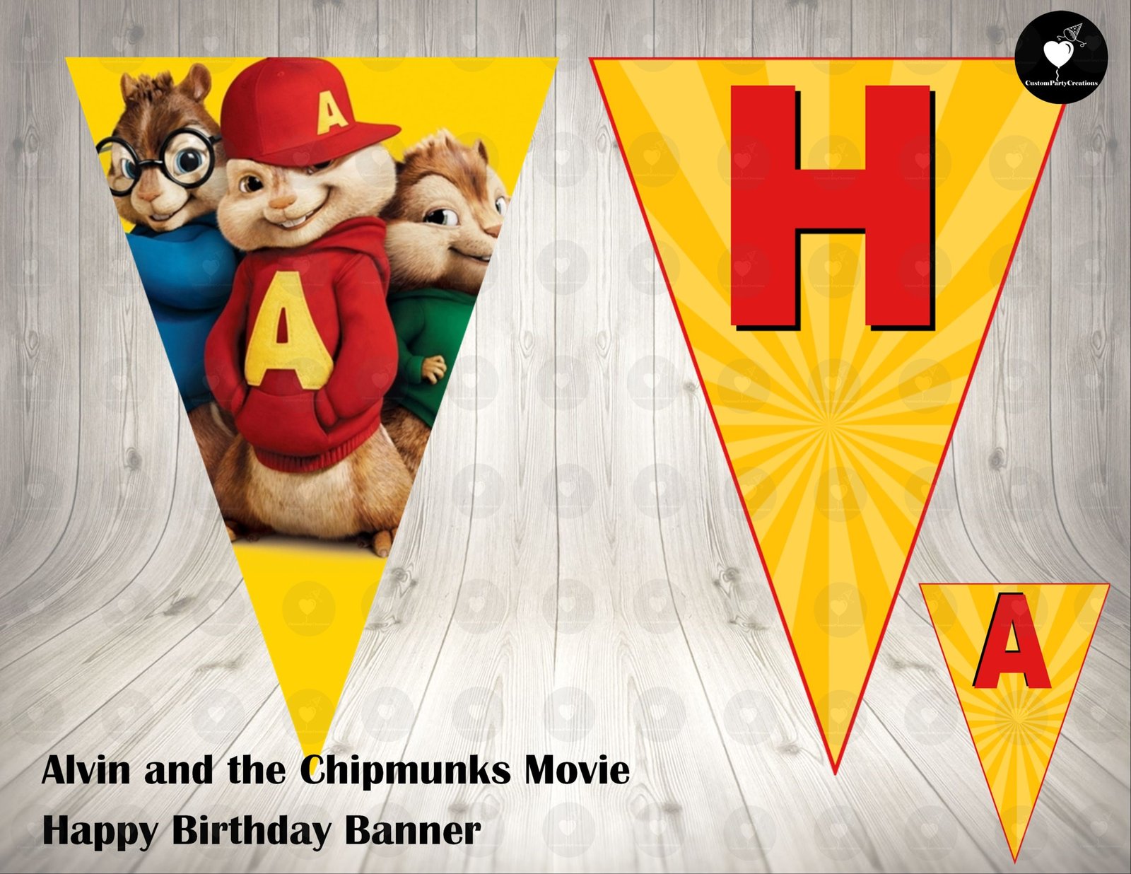 Alvin and the Chipmunks The Movie Fun Colorful Birthday Party Banner 2 Alvin and the Chipmunks The Movie Fun Colorful Birthday Party Banner