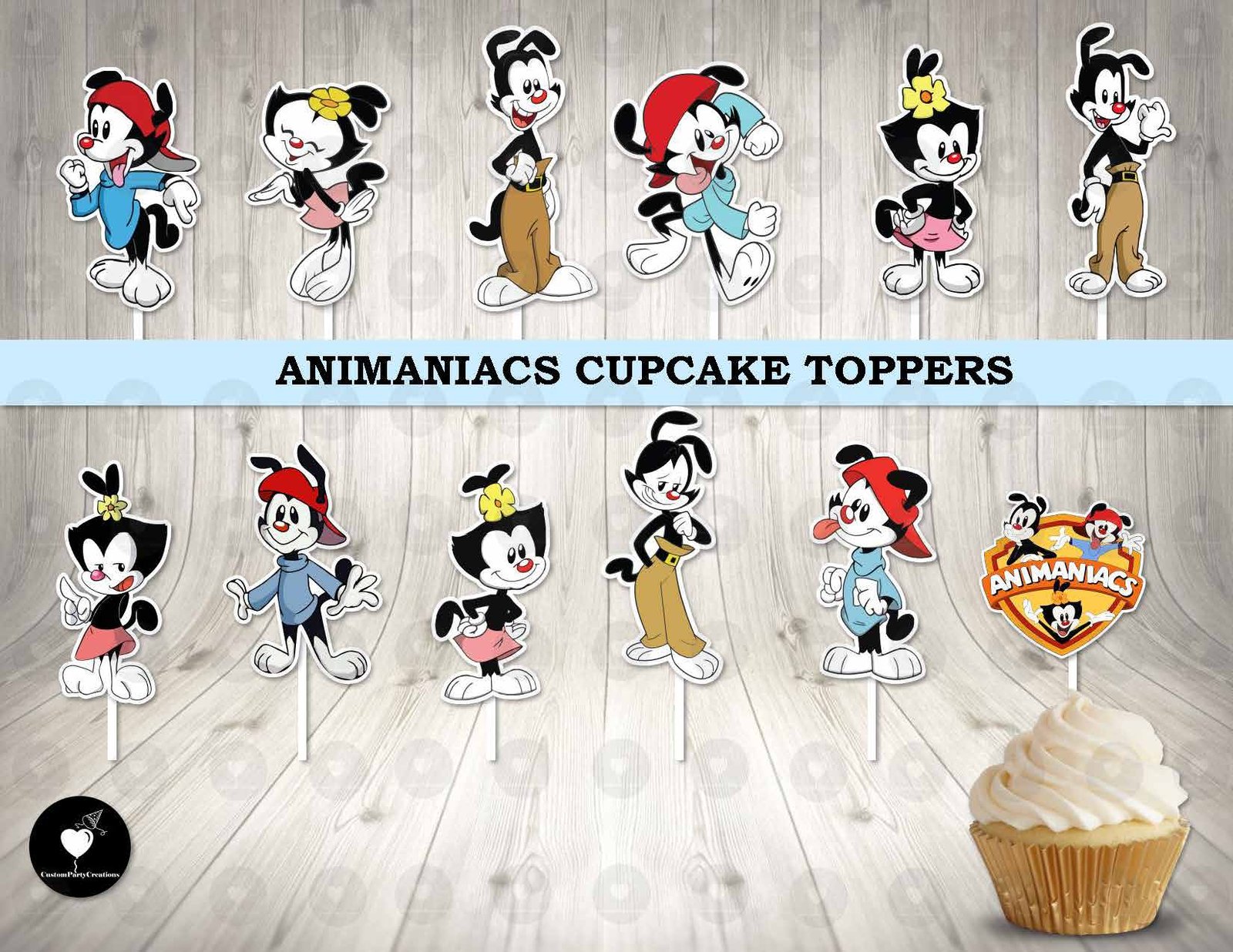 Animaniacs Cupcake Toppers 1 Animaniacs Cupcake Toppers