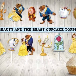 Beauty and the Beast Cupcake Toppers