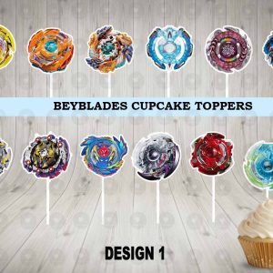 Beyblades Cupcake Toppers