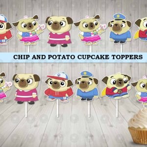 Chip and Potato Cupcake Toppers