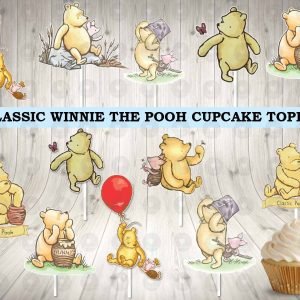 Classic Winnie the Pooh Cupcake Toppers