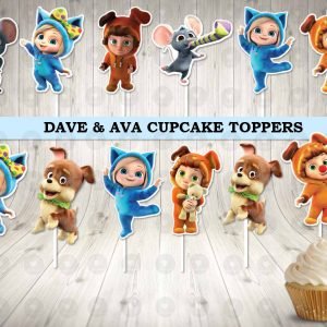 Dave and Ava Cupcake Toppers
