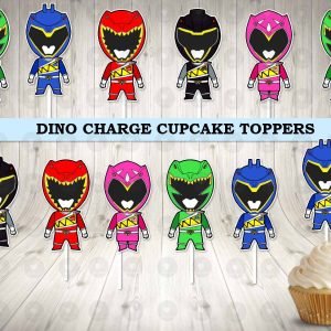 Dino Charge Cupcake Toppers