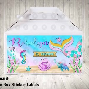 Mermaid Labels for Gable Boxes