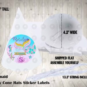 Mermaid Personalized Cone Hats