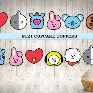 BT21 Heads Cupcake Toppers
