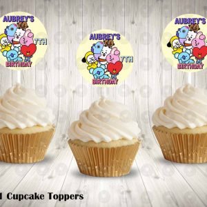 BT21 Round Cupcake Toppers