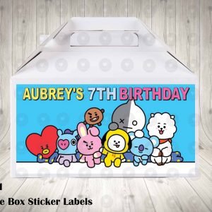 BT21 Labels for Gable Boxes
