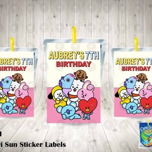 BT21 Capri Sun Labels