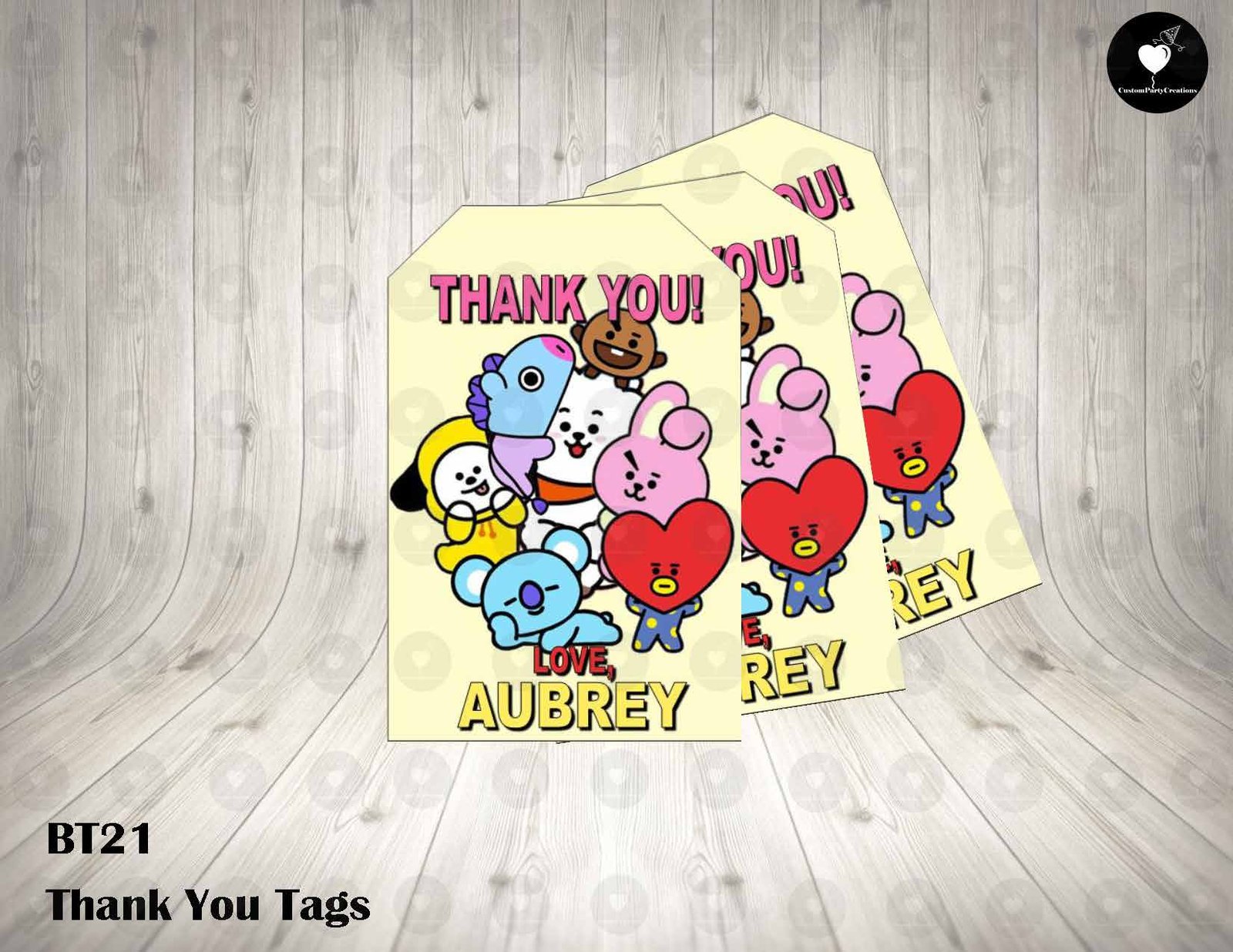BT21 Thank You Tags 1 BT21 Thank You Tags