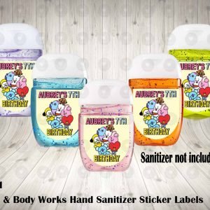 BT21 Bath & Body Works Hand Sanitizer Sticker Labels