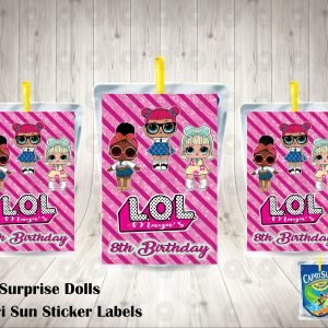 LOL Surprise Dolls Capri Sun Labels