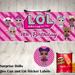 LOL Surprise Dolls Pringles Can and Lid Labels