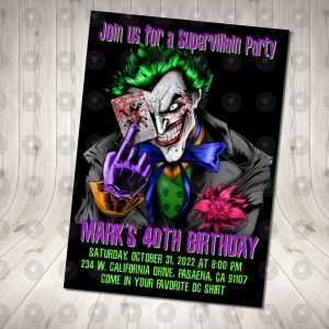 Joker Invitation Birthday Party