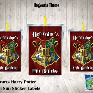 Hogwarts Harry Potter Capri Sun Labels