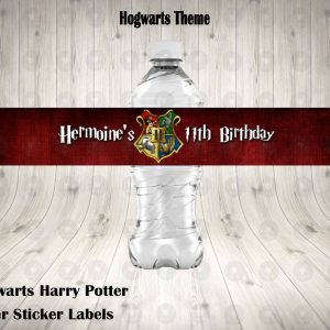 Hogwarts Harry Potter Water Labels
