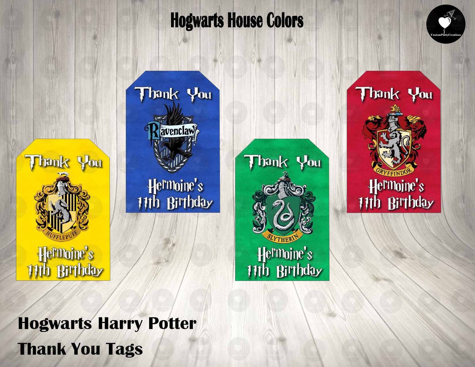 Hogwarts Harry Potter Thank You Tags 2 Hogwarts Harry Potter Thank You Tags