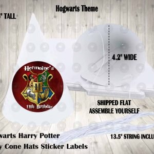 Hogwarts Harry Potter Personalized Cone Hats