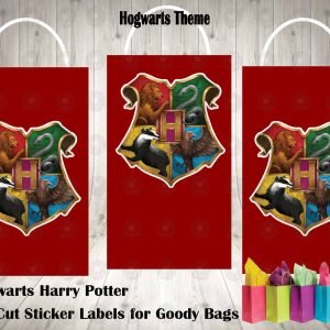 Hogwarts Harry Potter Die Cut Goody Bag Labels