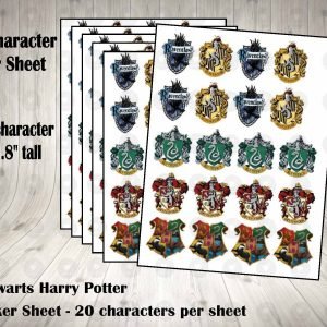 Hogwarts Harry Potter House Sticker Labels
