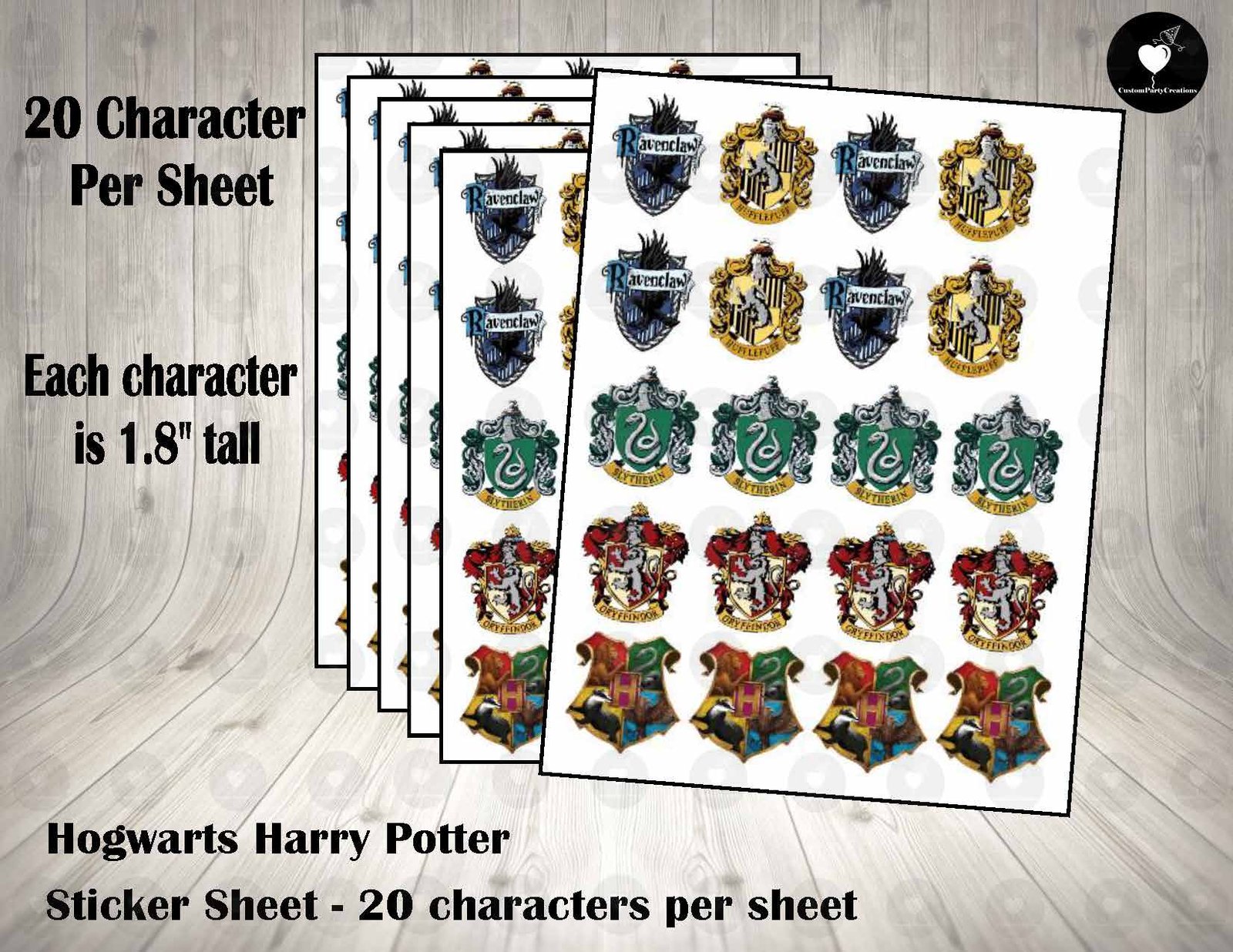 Hogwarts Harry Potter House Sticker Labels 1 Hogwarts Harry Potter House Sticker Labels