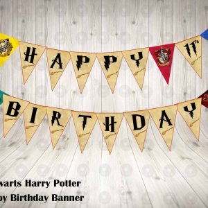 Hogwarts Harry Potter Birthday Party Banner