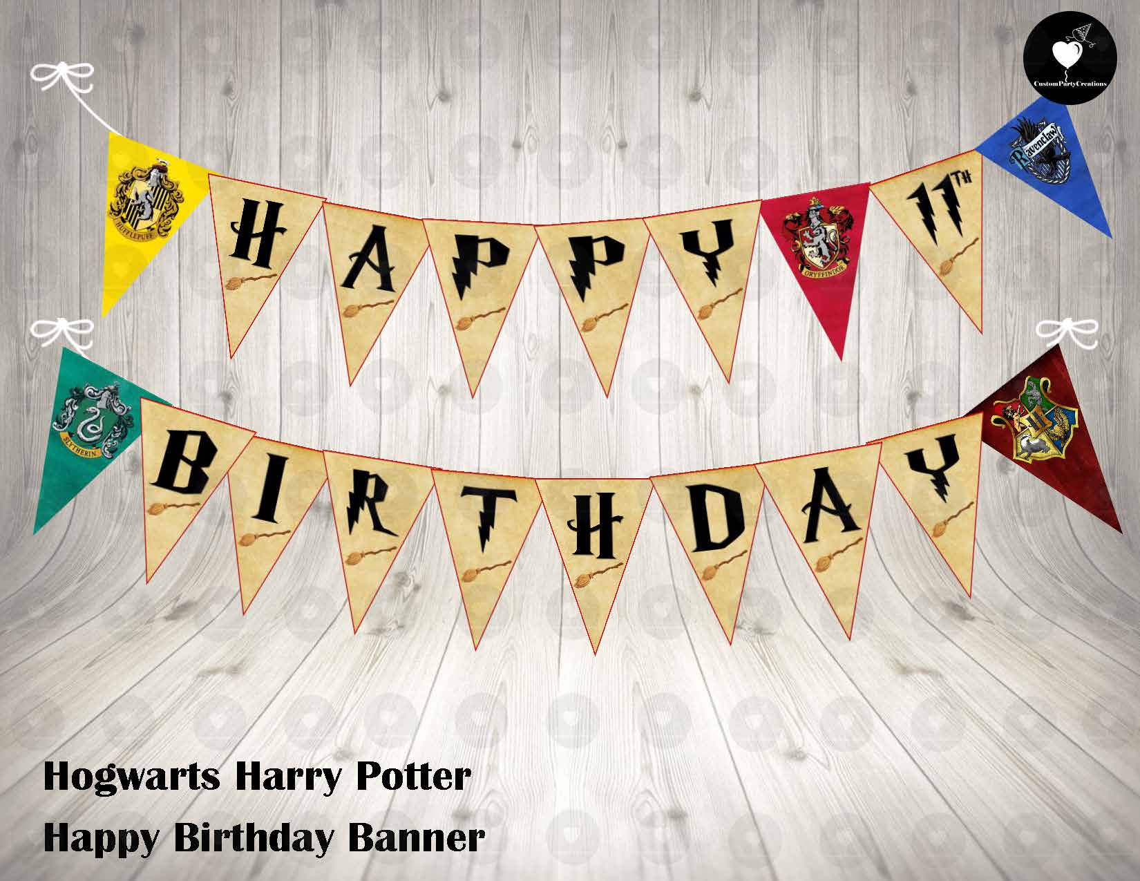 Bannière Harry Potter Happy Birthday 2m - Partywinkel
